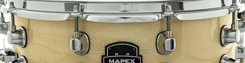 Imagem de Caixa Mapex MPX Birch Natural Lacquer 14x5,5 com 10 Afinações Pele Remo Ambassador Coated UX
