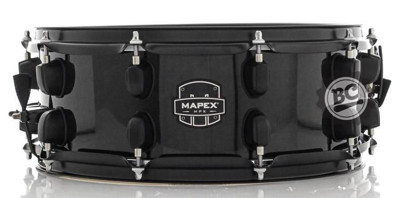 Imagem de Caixa Mapex New MPX Midnight Black 14x5,5 Modelo Novo casco Híbrido com Maple e automático Armory 