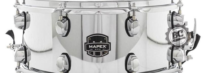 Imagem de Caixa Mapex New MPX Steel Shell 14x6,5 Modelo Novo com casco de Aço Cromado e automático Armory