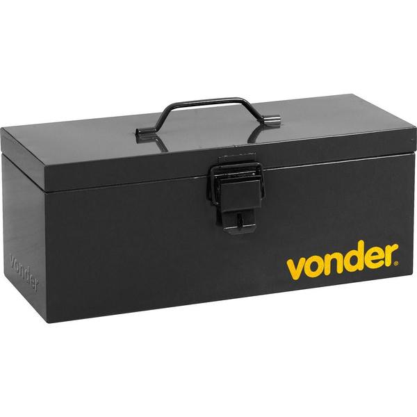 Caixa metálica para ferramentas baú 400x160x170mm com bandeja - Vonder Imagem de Caixa metálica para ferramentas baú 400x160x170mm com bandeja - Vonder