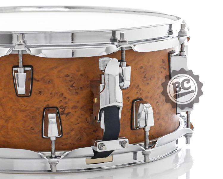 Imagem de Caixa Michael Power Gate Birch Flame Birdseye 14x5,5 com aros PowerHoop e 2 respiros de ar PGB1455