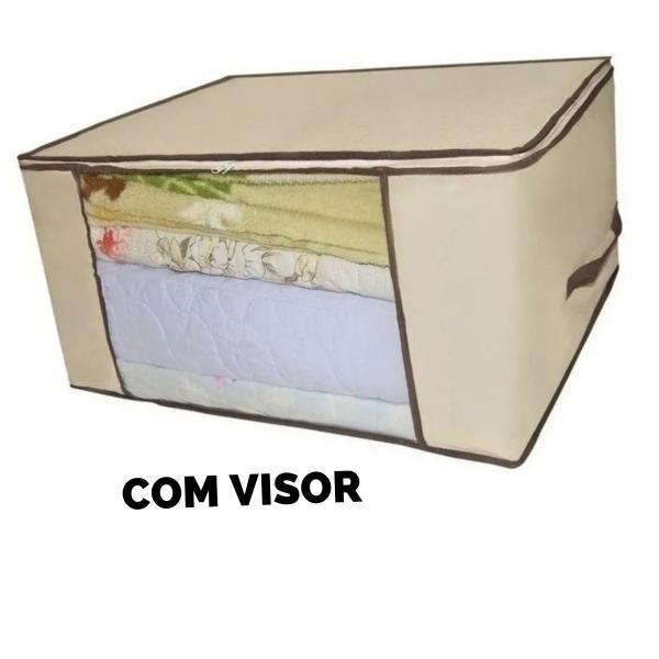 Imagem de Caixa Multiuso Organizadora Roupa Toalha c/ Visor