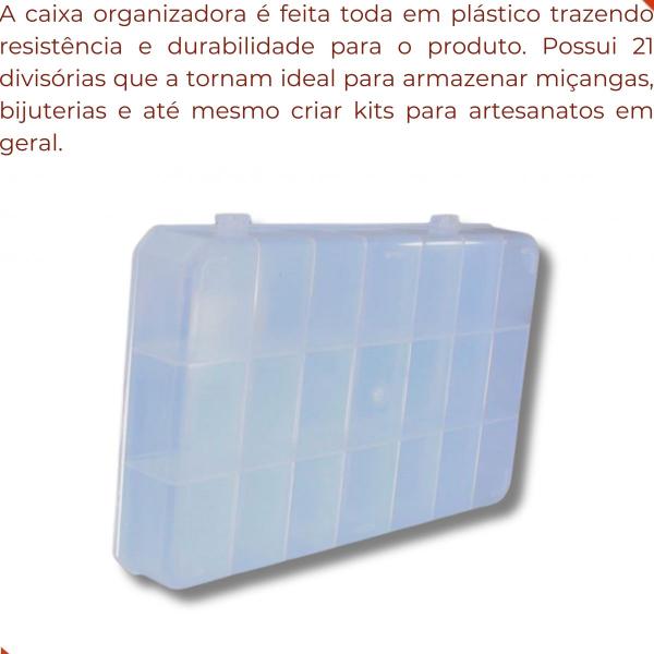 Imagem de Caixa organizadora 18x30cm com 21 divisorias unidade