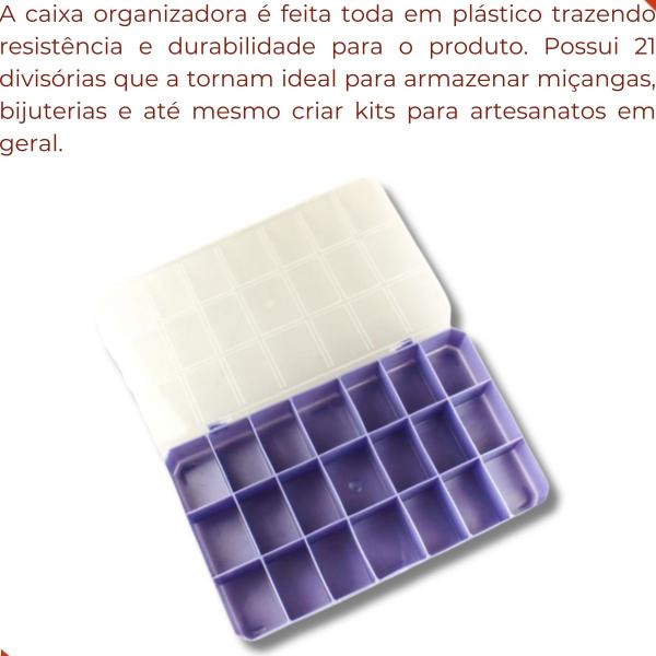 Caixa organizadora 18x30cm com 21 divisorias unidade - - Nenhum fabricante - Imagem de Caixa organizadora 18x30cm com 21 divisorias unidade