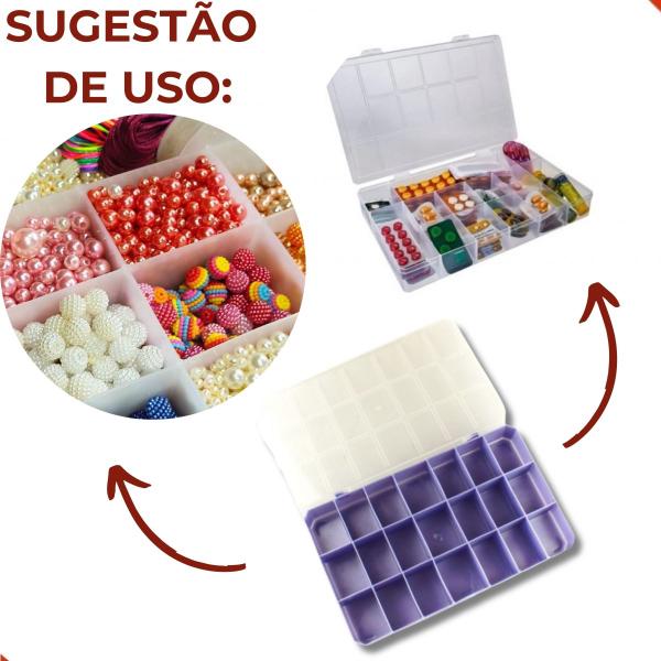Caixa organizadora 18x30cm com 21 divisorias unidade - - Nenhum fabricante - Imagem de Caixa organizadora 18x30cm com 21 divisorias unidade