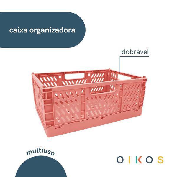 Imagem de caixa organizadora 2,3L dobrável de plástico multiuso - Oikos