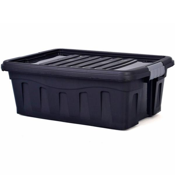 Caixa Organizadora 31Lt Tampa com Trava e Rodinhas p/ Guardar Brinquedos Ferramentas Calçados Roupas - MB Imagem de Caixa Organizadora 31Lt Tampa com Trava e Rodinhas p/ Guardar Brinquedos Ferramentas Calçados Roupas
