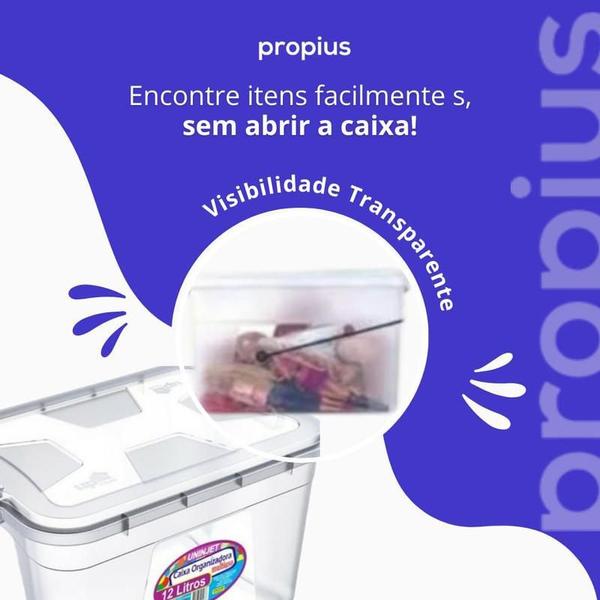 Imagem de Caixa Organizadora 56 Litros Cosméticos Maquiagem Revista