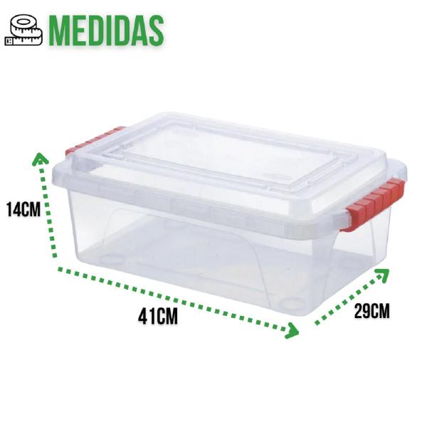 Imagem de Caixa Organizadora Báu Multiuso Nintronbox Transparente 10L