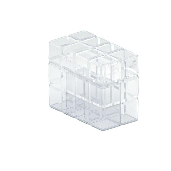 Imagem de Caixa Organizadora Bisotê 6 Divisórias Cristal 18x10x10CM