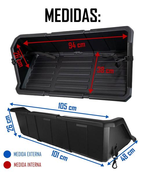 Imagem de Caixa Organizadora Carga Tg Poli Medida Externa 105X48X26Cm