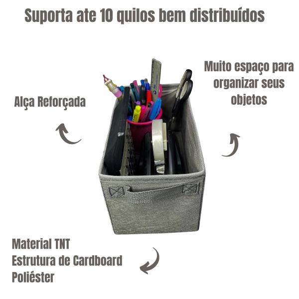 Imagem de Caixa Organizadora Clouset Guarda Roupa Escritório Pequena Dobravel 