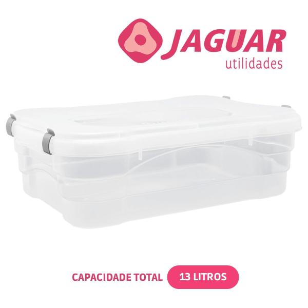 Imagem de Caixa Organizadora Com Tampa e Trava 13 Litros Jaguar