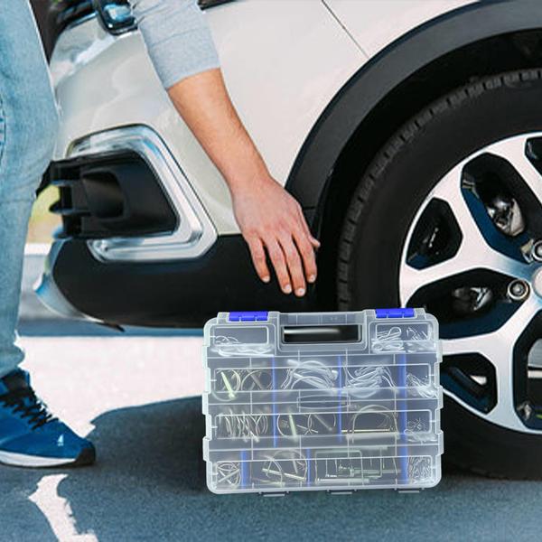 Caixa organizadora de ferramentas BUSY-CORNER de 50 compartimentos com divisórias removíveis Imagem de Caixa organizadora de ferramentas BUSY-CORNER de 50 compartimentos com divisórias removíveis