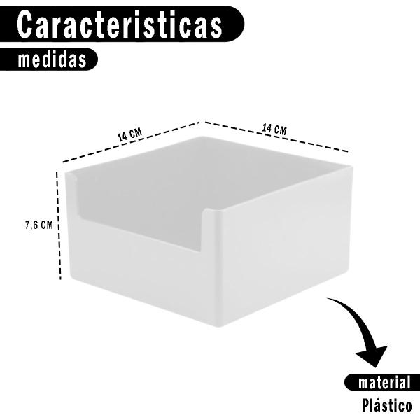 Imagem de Caixa Organizadora De Geladeira e Armários Diversos Alimentos Temperos Objetos Utensílios de Escritório Em Plástico