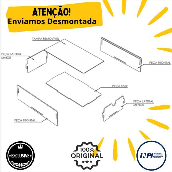 Imagem de Caixa Organizadora Desmontável Em Acrílico Cristal 25X13X7,5