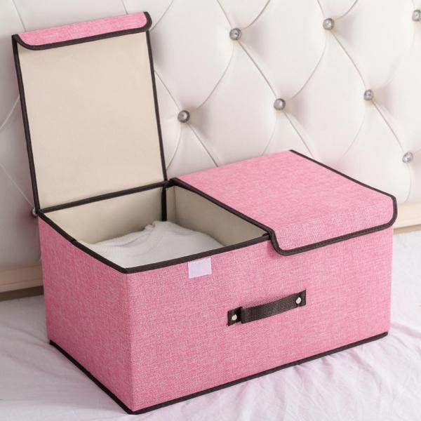 Caixa Organizadora Dobrável em Tecido Reforçado Com Divisória (F027) - Casa Total Decor Imagem de Caixa Organizadora Dobrável em Tecido Reforçado Com Divisória (F027)