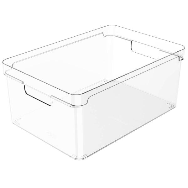 Imagem de Caixa Organizadora Empilhável Transparente Cozinha OU 30x20x13cm Brinquedos