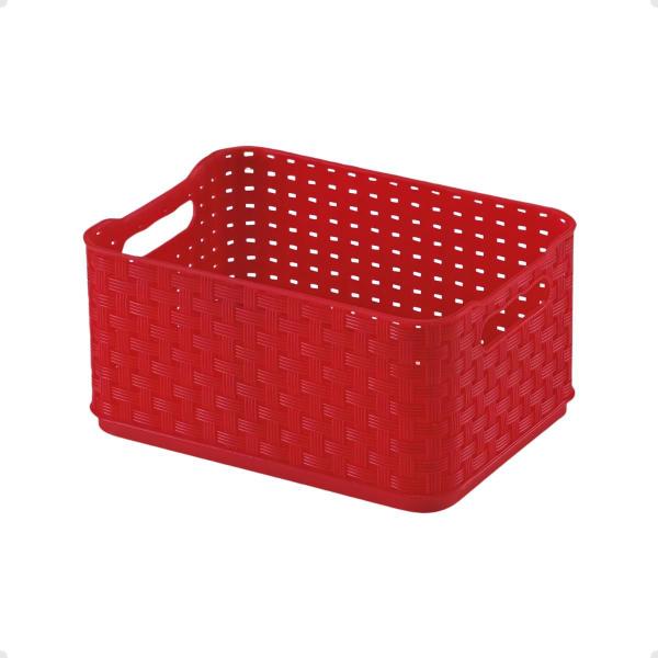 Imagem de Caixa Organizadora Emprilhavel 1,7l Vermelho Rattan Arthi