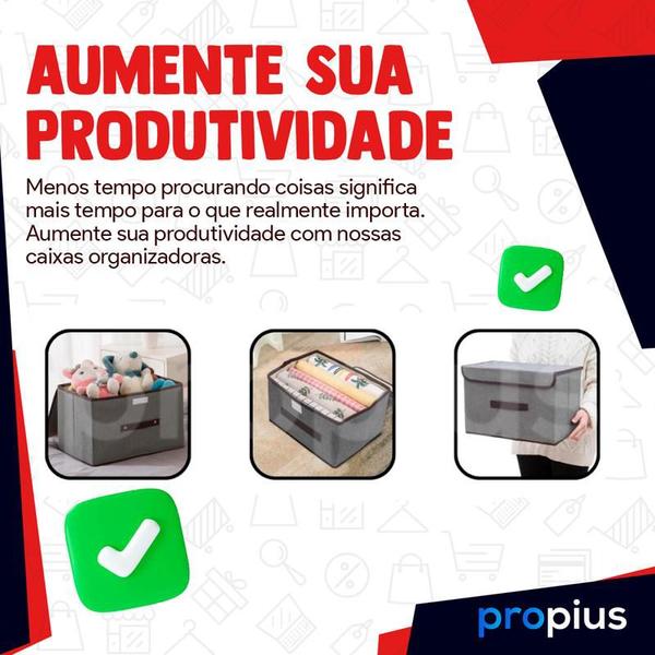 Imagem de Caixa Organizadora Flexível Para Armário Guarda Roupa Brinquedos Box Dobrável Versátil Documentos Bebê Decorativa Gaveta