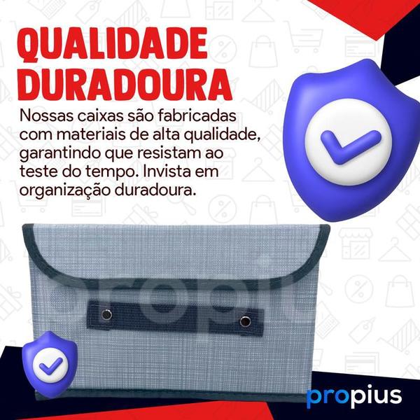 Imagem de Caixa Organizadora Flexível Para Armário Guarda Roupa Brinquedos Infantil Box Dobrável Versátil Escolar Presente Closet