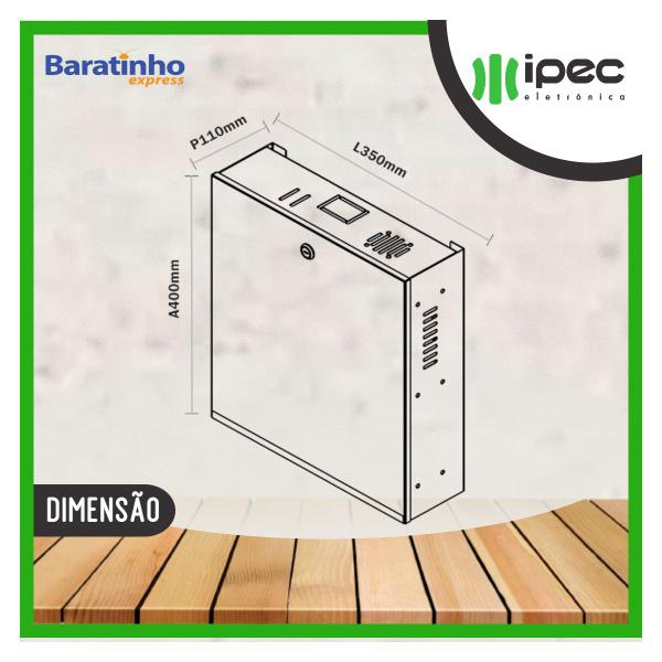 Imagem de Caixa Organizadora L350 Vertical Gabinete Preto Ipec