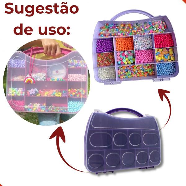 Caixa Organizadora Maleta 19X11Cm Com 12 Divisorias Unidade - LADEIRA BIJUTERIAS Imagem de Caixa Organizadora Maleta 19X11Cm Com 12 Divisorias Unidade