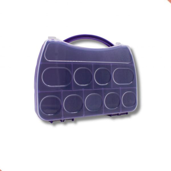 Caixa Organizadora Maleta 19X11Cm Com 12 Divisorias Unidade - LADEIRA BIJUTERIAS Imagem de Caixa Organizadora Maleta 19X11Cm Com 12 Divisorias Unidade