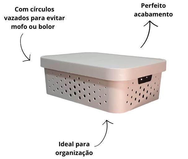 Imagem de Caixa organizadora multiuso 11 litros qualidade resistente com tampa cinza