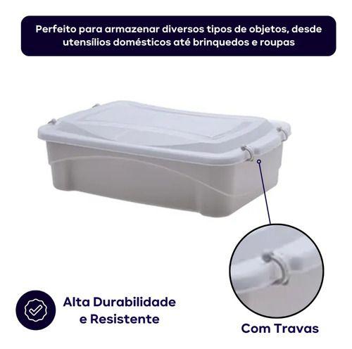 Imagem de Caixa Organizadora Multiuso Com Travas 10 Litros Plastico