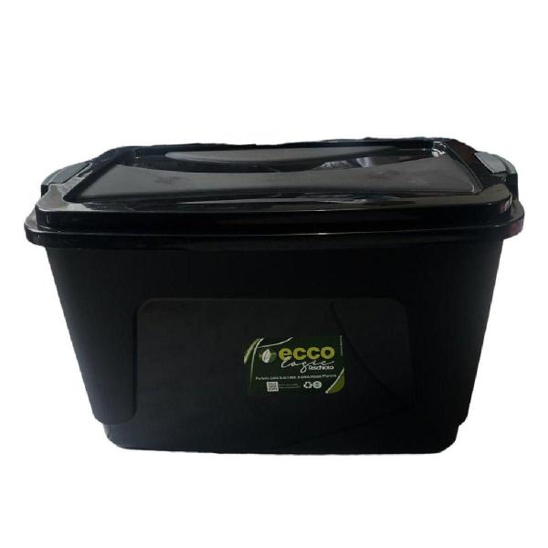 Caixa Organizadora Multiuso Decorativa Grande 50 L Preta - Rischioto Imagem de Caixa Organizadora Multiuso Decorativa Grande 50 L Preta