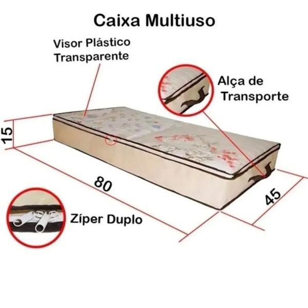 Imagem de Caixa Organizadora Multiuso em TNT com Visor 80 x 45 x 15cm