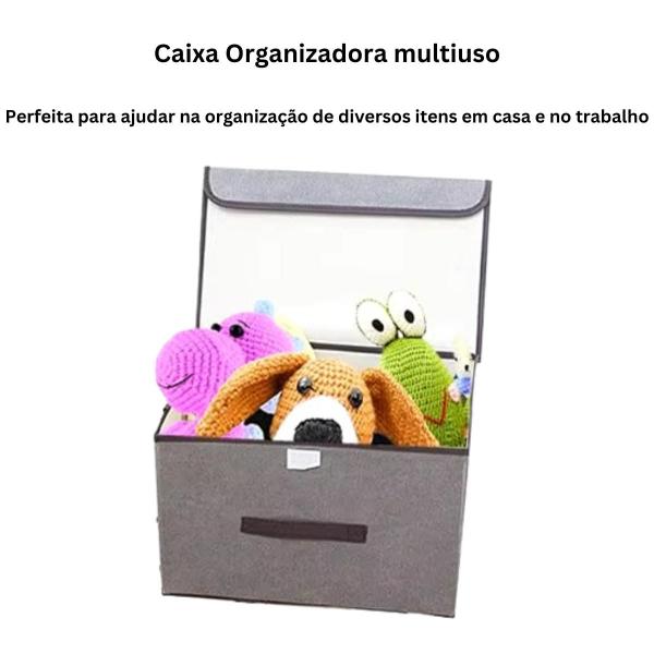 Imagem de CAIXA ORGANIZADORA MULTIUSO ORGANIZ  C/ TAMPA 27x19x16CM 3UN