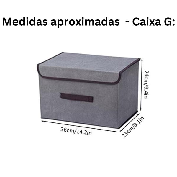 Imagem de CAIXA ORGANIZADORA MULTIUSO ORGANIZ  C/ TAMPA 38x23x23CM 2UN