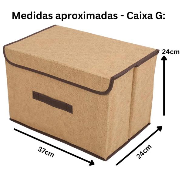 Imagem de CAIXA ORGANIZADORA MULTIUSO ORGANIZ  C/ TAMPA 38x23x23CM 5UN