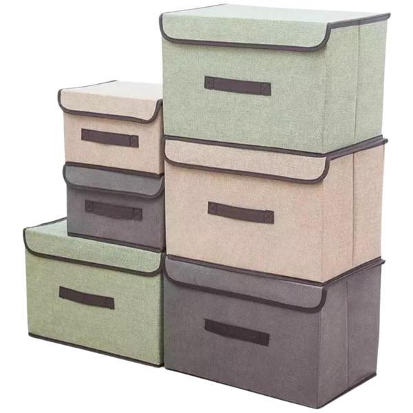 CAIXA ORGANIZADORA MULTIUSO ORGANIZ TNT COM TAMPA 27x19x16CM Imagem de CAIXA ORGANIZADORA MULTIUSO ORGANIZ TNT COM TAMPA 27x19x16CM