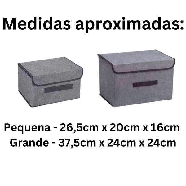 CAIXA ORGANIZADORA MULTIUSO ORGANIZ TNT COM TAMPA 27x19x16CM Imagem de CAIXA ORGANIZADORA MULTIUSO ORGANIZ TNT COM TAMPA 27x19x16CM