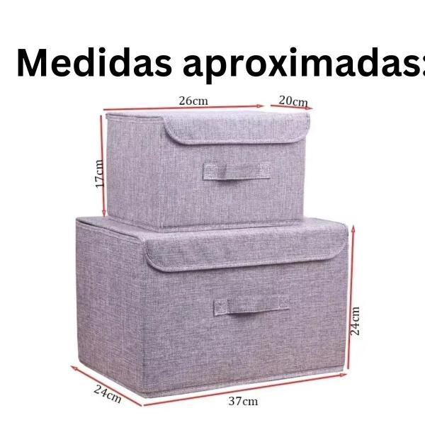 CAIXA ORGANIZADORA MULTIUSO ORGANIZ TNT COM TAMPA 27x19x16CM Imagem de CAIXA ORGANIZADORA MULTIUSO ORGANIZ TNT COM TAMPA 27x19x16CM
