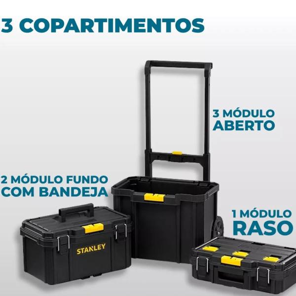 Imagem de Caixa Organizadora P/ Ferramentas Quick-link Stanley 3 em 1