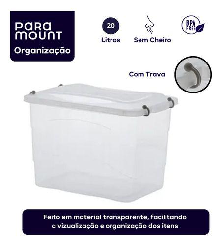 Imagem de Caixa Organizadora Para Banheiro Transparente 10 Litros