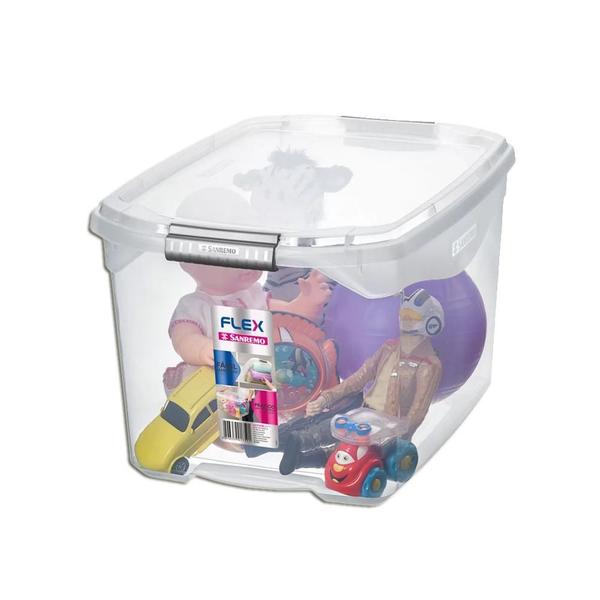 Caixa Organizadora Plástica 29L Sanremo Sr941 Kit 3 Imagem de Caixa Organizadora Plástica 29L Sanremo Sr941 Kit 3