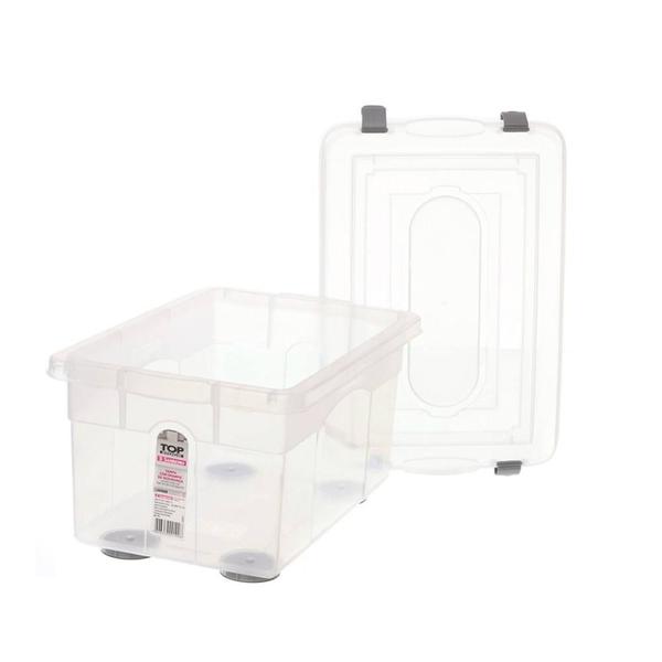 Caixa Organizadora Plástica Transparente 4,3L Top Stock Sanremo Imagem de Caixa Organizadora Plástica Transparente 4,3L Top Stock Sanremo