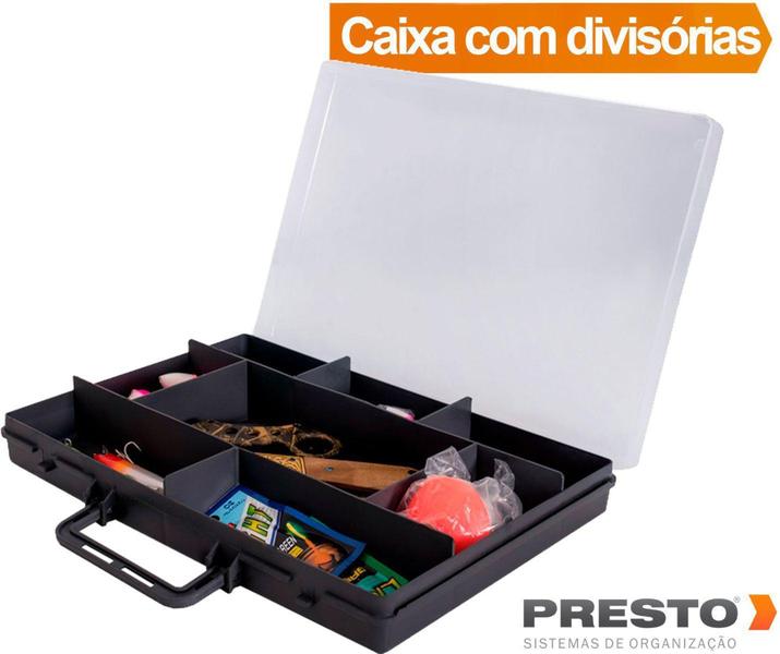 Imagem de Caixa Organizadora Plástico Transparente C/ Divisórias - Presto