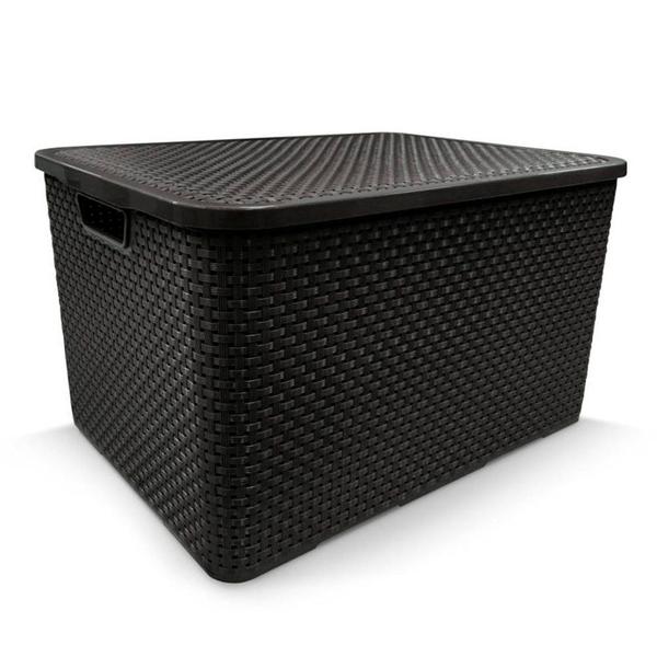 Imagem de Caixa Organizadora Rattan 7L Solução de Armazenamento Elegante e Funcional