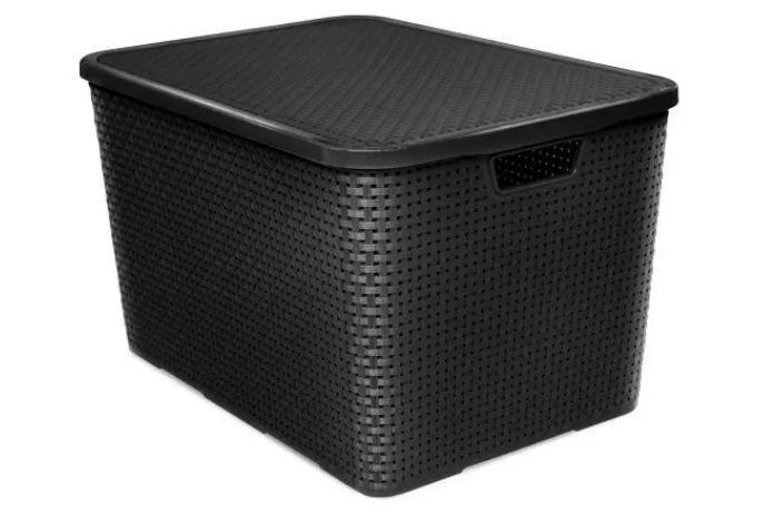 Imagem de Caixa organizadora rattan n2 ,8,8 litros plasnew