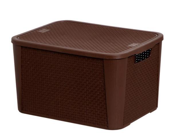 Imagem de Caixa organizadora rattan n2 ,8,8 litros plasnew