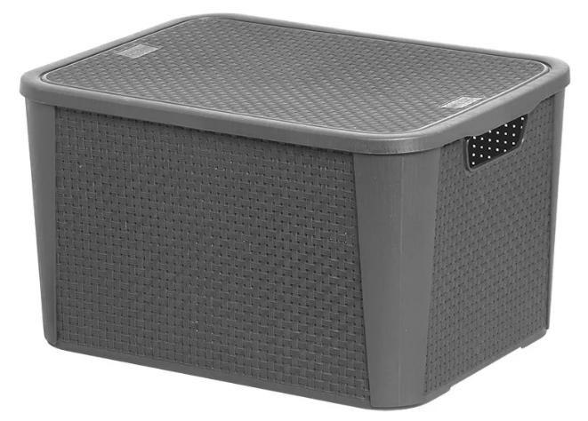 Imagem de Caixa organizadora rattan n2 ,8,8 litros plasnew