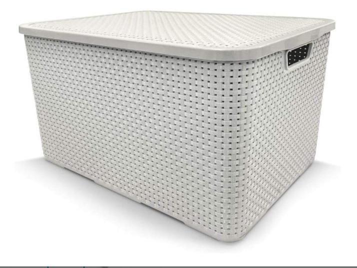Caixa organizadora rattan n3,17 litros plasnew Imagem de Caixa organizadora rattan n3,17 litros plasnew