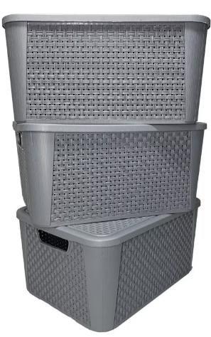 Imagem de Caixa organizadora rattan n3,17 litros plasnew