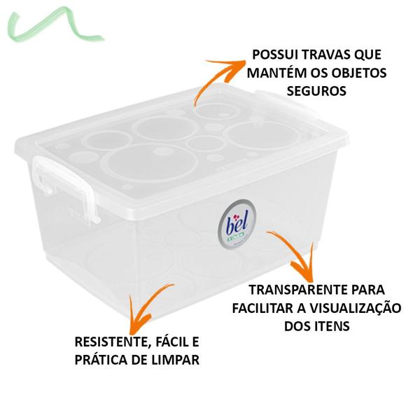 Caixa Organizadora Resistente Multiuso 4L Com Trava Ordene Imagem de Caixa Organizadora Resistente Multiuso 4L Com Trava Ordene